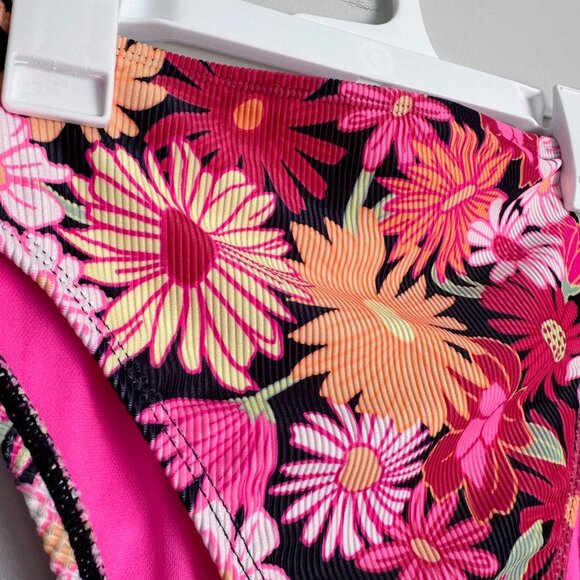NEW Wild Fable Women's Ribbed Floral Bikini High Waist Bikini Bottom - Picture 5 of 13